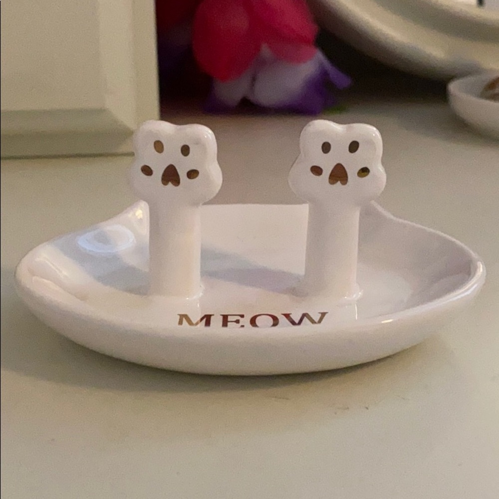 Cute cat ring holder dish